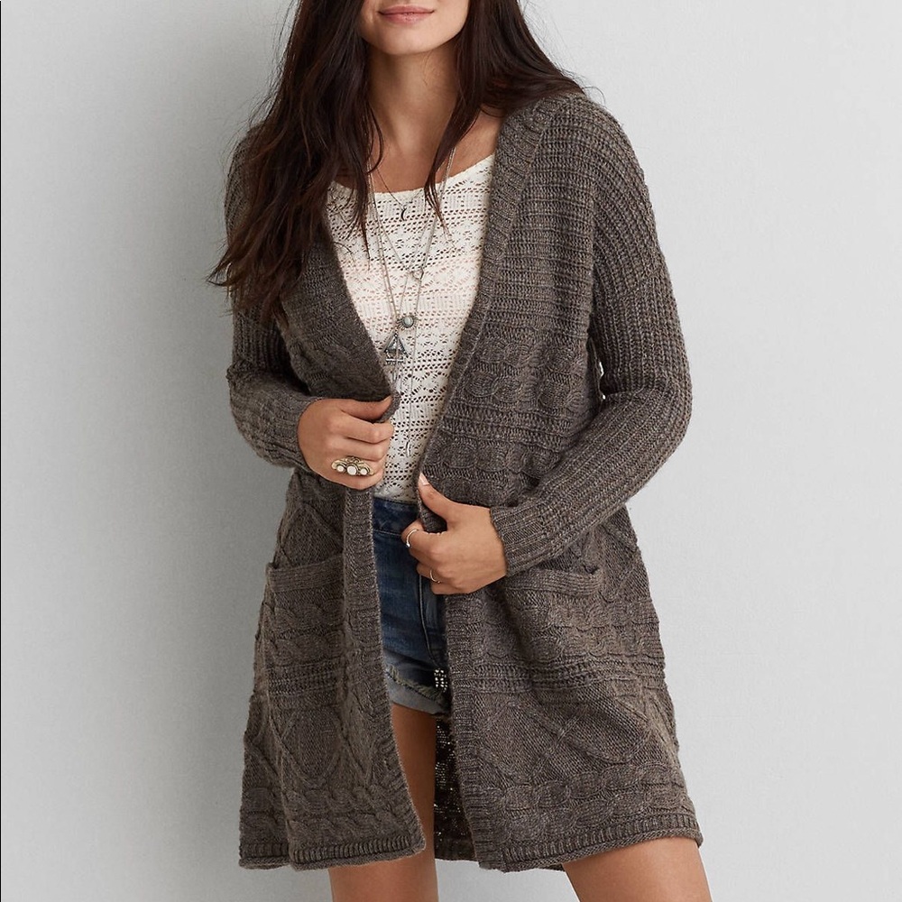 AEO Oversized hooded cardigan